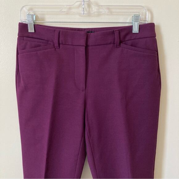 White House Black Market Slim Ankle Pants Purple Women's Size 4 - Picture 3 of 10